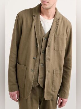 Seasalt Cornwall Tollgate Linen & Organic
Cotton Blazer in Riverbed size Small